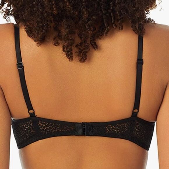 DKNY Black Modern Lace Sheer Demi Bra. Size 32D. NWT - Picture 4 of 12